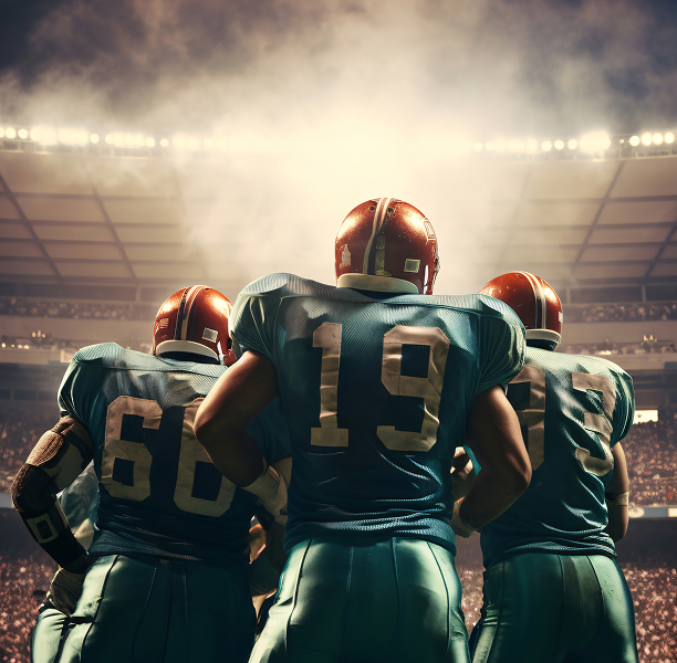 Live football match atmosphere